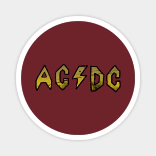 Butt-Head AC/DC Distressed - Gold Magnet